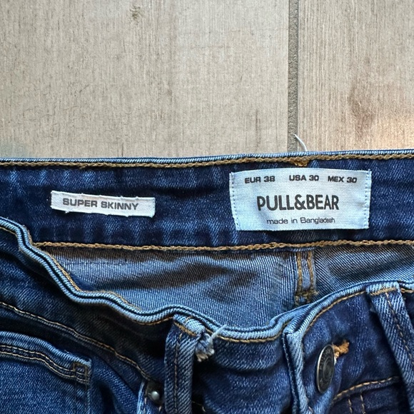 Pull&Bear Men's Dark Blue Skinny Jeans - Picture 3 of 4